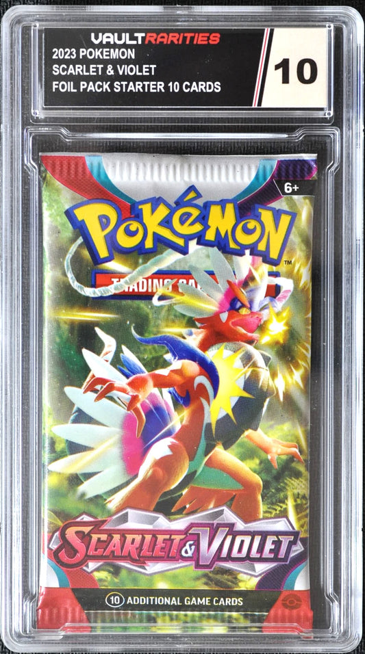 2023 Pokémon Scarlet & Violet Foil Pack Starter Pack. 10 Cards Per Pack. Certified 10