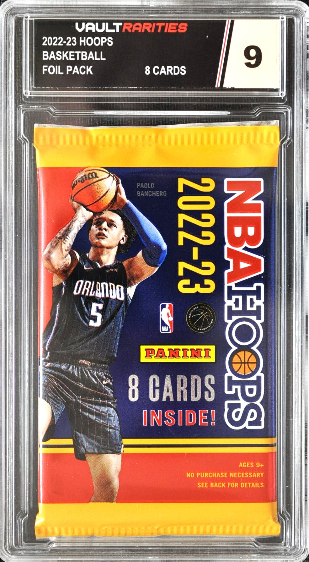 2022-23 HOOPS Basketball Foil Pack. 8 Cards Per Pack. Certified 9